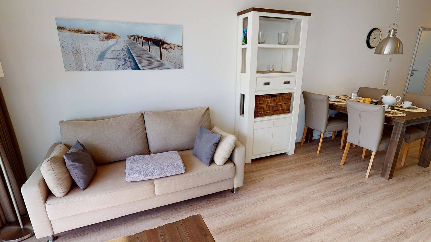 Ganze Wohnung, Ankommen und wohlfühlen - Ihr Ostseeapartment C-07 für 4 Personen + Hund mit Meerblick in Südstrand Pelzerhaken, Ostholstein