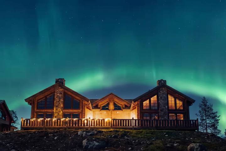 Chalet voor 10 personen, with Balkon and Terras as well as Sauna in Zweden