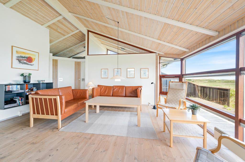Ferienhaus mit Fjordblick und großer Terrasse in Skodbjerge, Hvide Sande