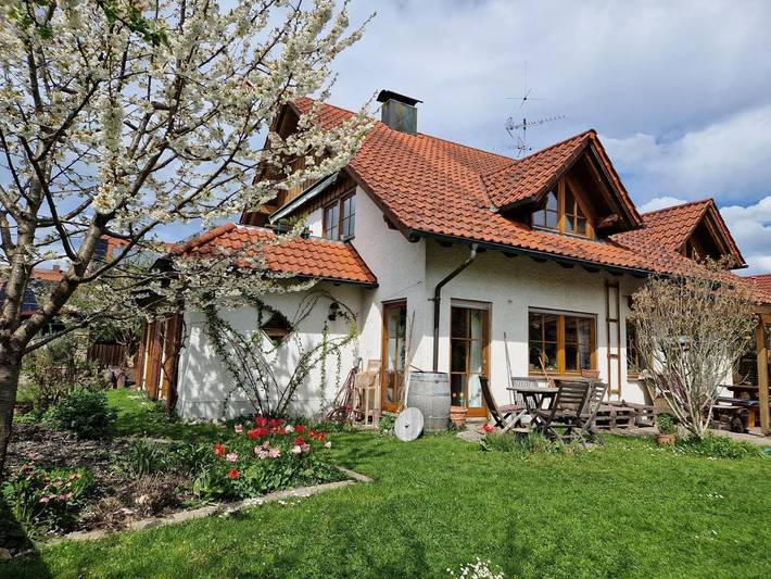 Ferienwohnung für 5 Personen, mit Balkon und Terrasse sowie Ausblick