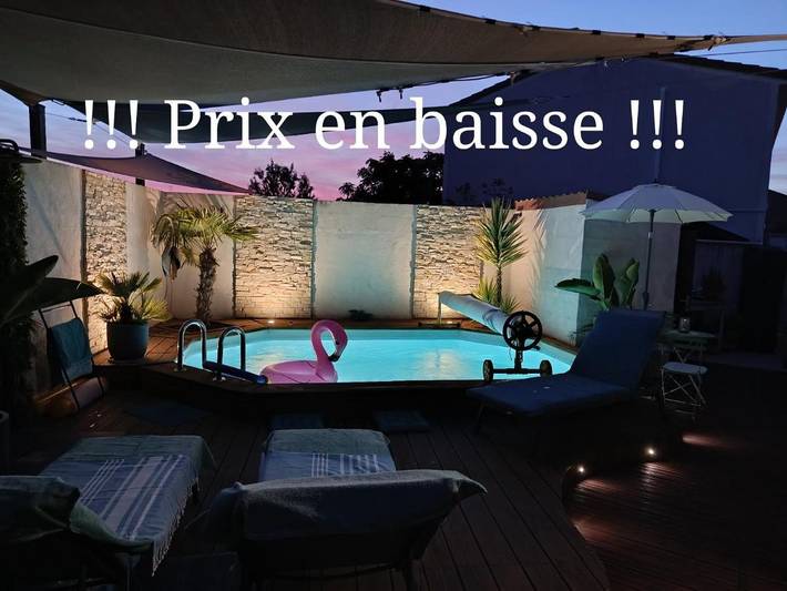 Chambre d’hôte pour 2 personnes, avec Terrasse et Jardin ainsi que Piscine et Vue