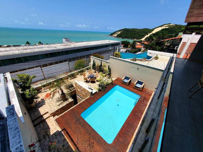 Casa de férias para 10 pessoas, com piscina e vista e ainda jardim and varanda em Natal