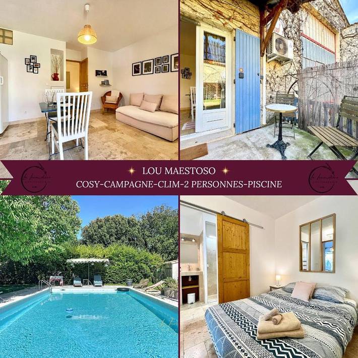 Holiday apartment for 2 people, with pool and garden as well as view, with pets - 1