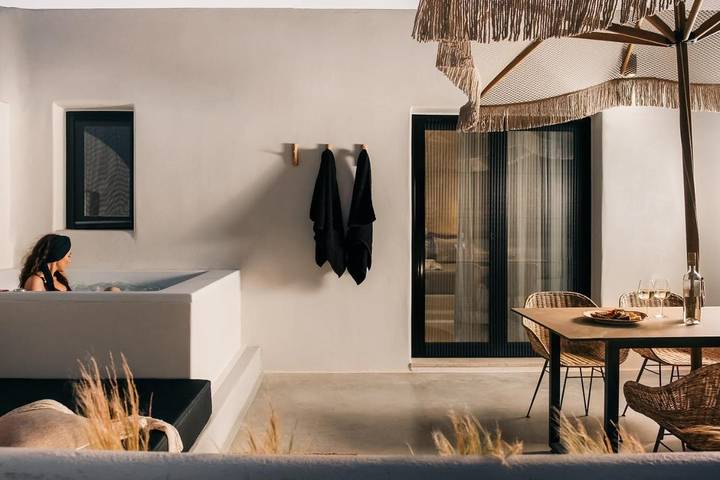 Chambre d’hôte pour 2 personnes, avec vue et balcon, adapté aux familles dans Naxos