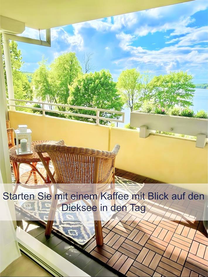 Ferienwohnung für 4 Personen, mit Balkon und Seeblick am Dieksee - 2