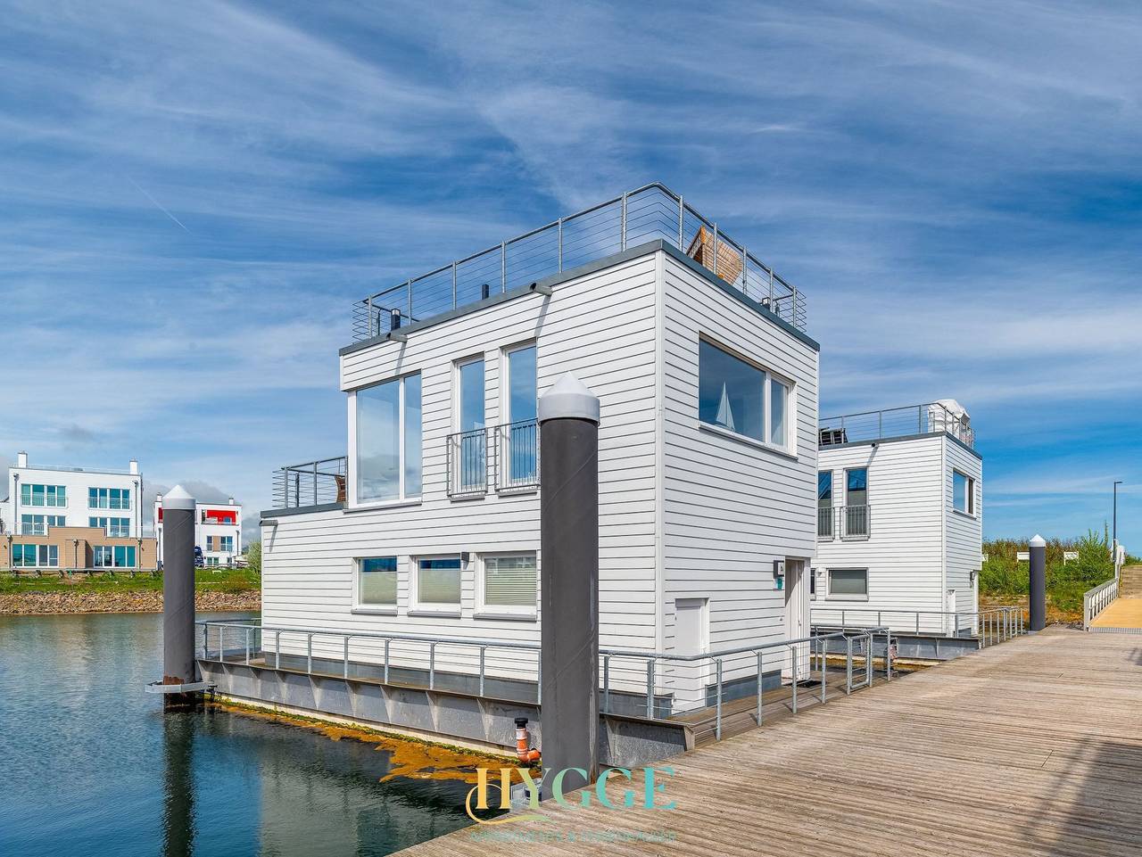 Schwimmendes Haus - An Bord Zwei - Schwimmendes Haus An Bord 2, Sauna, Bootsanleger, Meerblick in Olpenitz, Kappeln