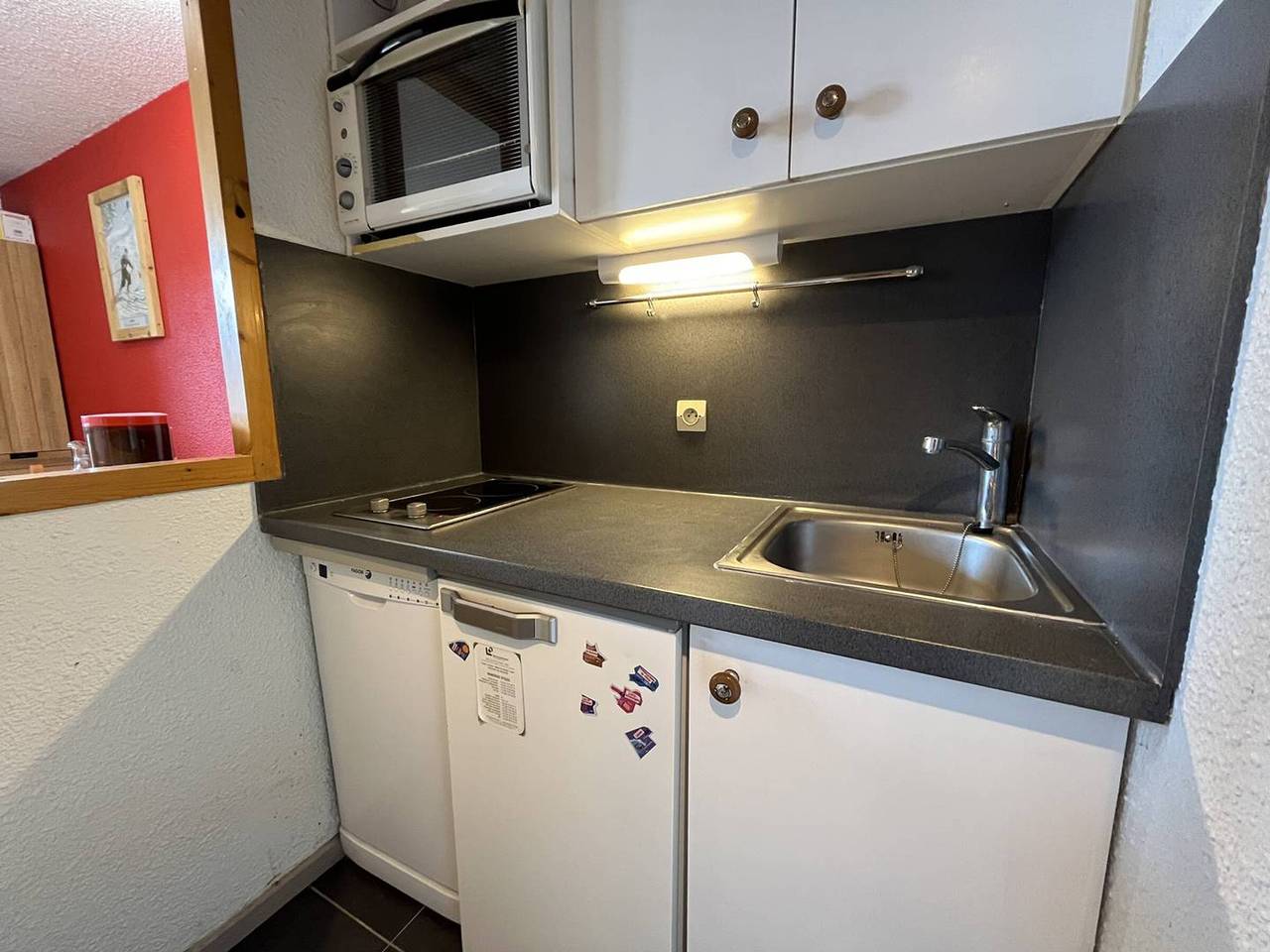 Studio entier, Studio rénové de 26 m² pour 4 pers avec balcon, accès pistes, animaux admis - Vallandry in Landry, Massif de la Vanoise