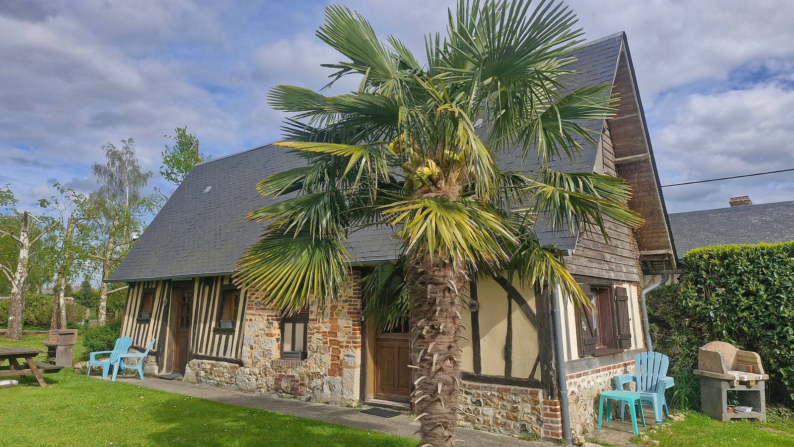 Gîte Vanille für 2–3 Personen nahe Honfleur mit Pool in Fatouville-Grestain, Côte de Grâce