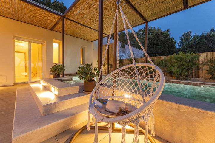 Casa vacanza per 5 persone, con Balcone e Balcone/Terrazza nonché Terrazza e Panorama in Porto Selvaggio