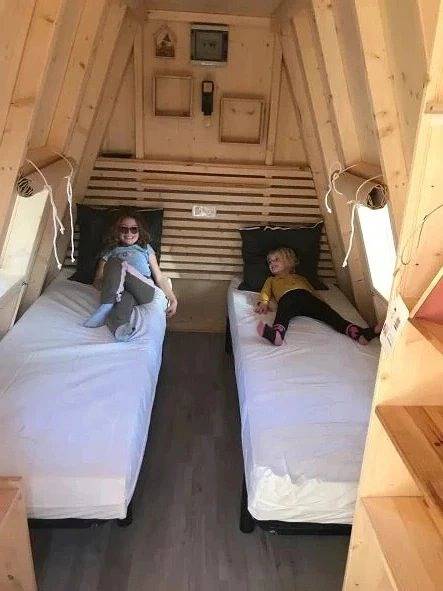 Cabane en bois pour 2 personnes, avec Bassin pour enfant à Perros-Guirec - 4