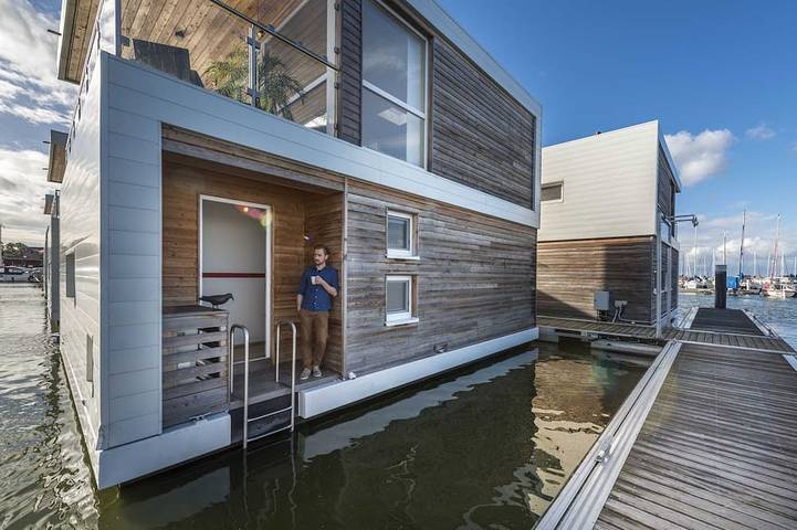 Hausboot für 6 Personen, mit Sauna und Balkon am Greifswalder Bodden - 4