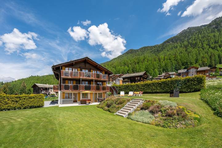 Ganze Ferienwohnung, Chalet Ferienwohnungen Schwalbennest Moos Grächen - 8-Bettwohnung, 1224 in Grächen, Walliser Alpen