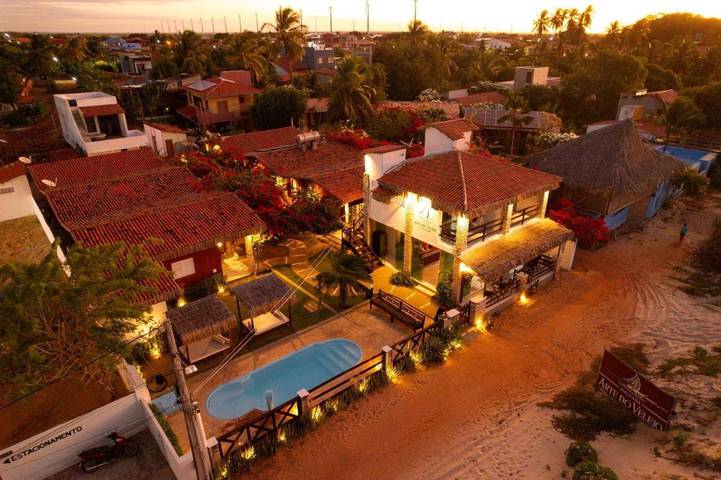 Pousadas para 3 pessoas, com jardim e piscina e ainda piscina infantil and vista em São Miguel do Gostoso