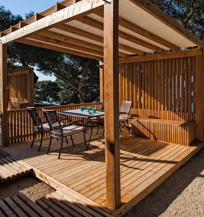 Camping pour 4 personnes, avec terrasse ainsi que piscine et jardin à Pakoštane - 3