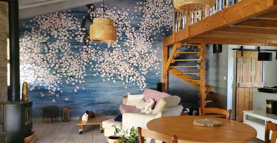 Appartement de vacances pour 5 personnes, avec piscine ainsi que terrasse et jardin