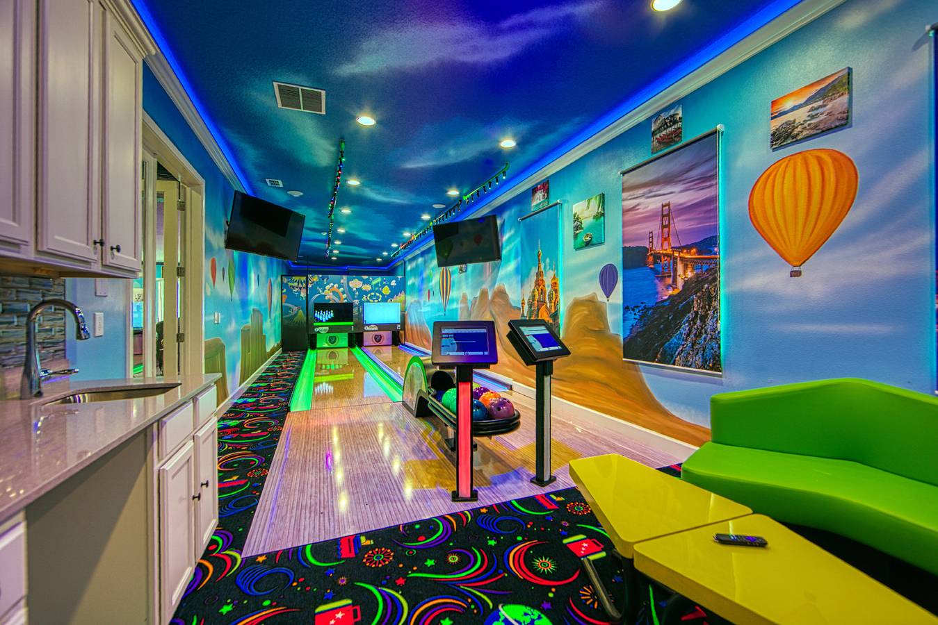 Wonderfull World Bowling Alley Home, Orlando Mansion 6228 in Kissimmee, Osceola County