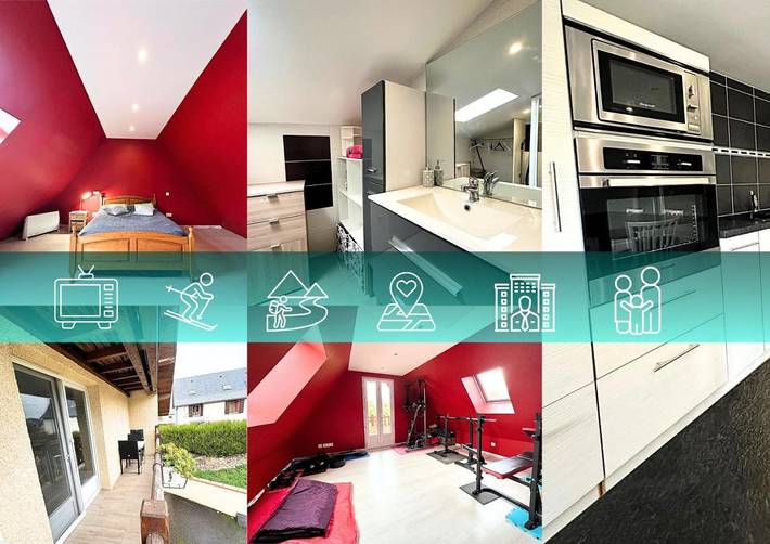 Gîte pour 4 personnes, avec balcon et vue à Ogeu-les-Bains - 2