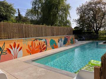 Gîte pour 8 personnes, avec piscine et jardin à Sprimont