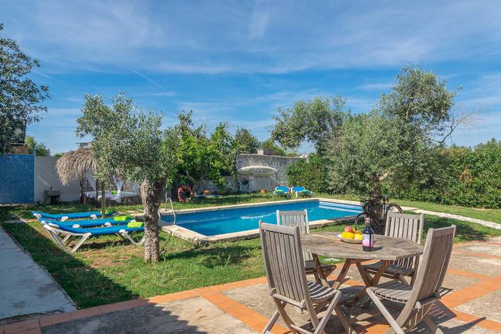 Casa de férias 'Son Blau' com piscina privada e vistas para a montanha in Llucmajor, Majorca (Sul)