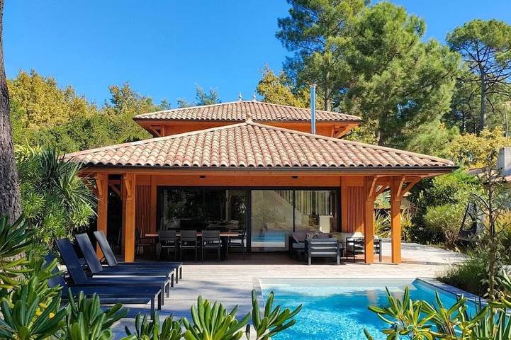 Villa pour 8 personnes, avec balcon et jardin au Cap Ferret