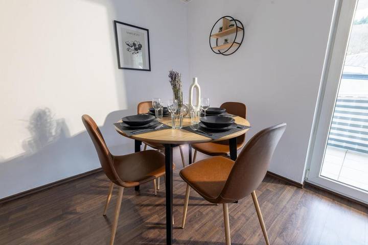 Ferienwohnung für 5 Personen, mit Balkon und Ausblick, mit Haustier