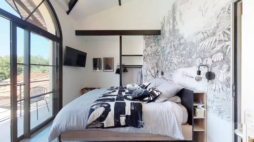 Location de vacances pour 2 personnes, avec balcon et jardin à Parentis-en-Born