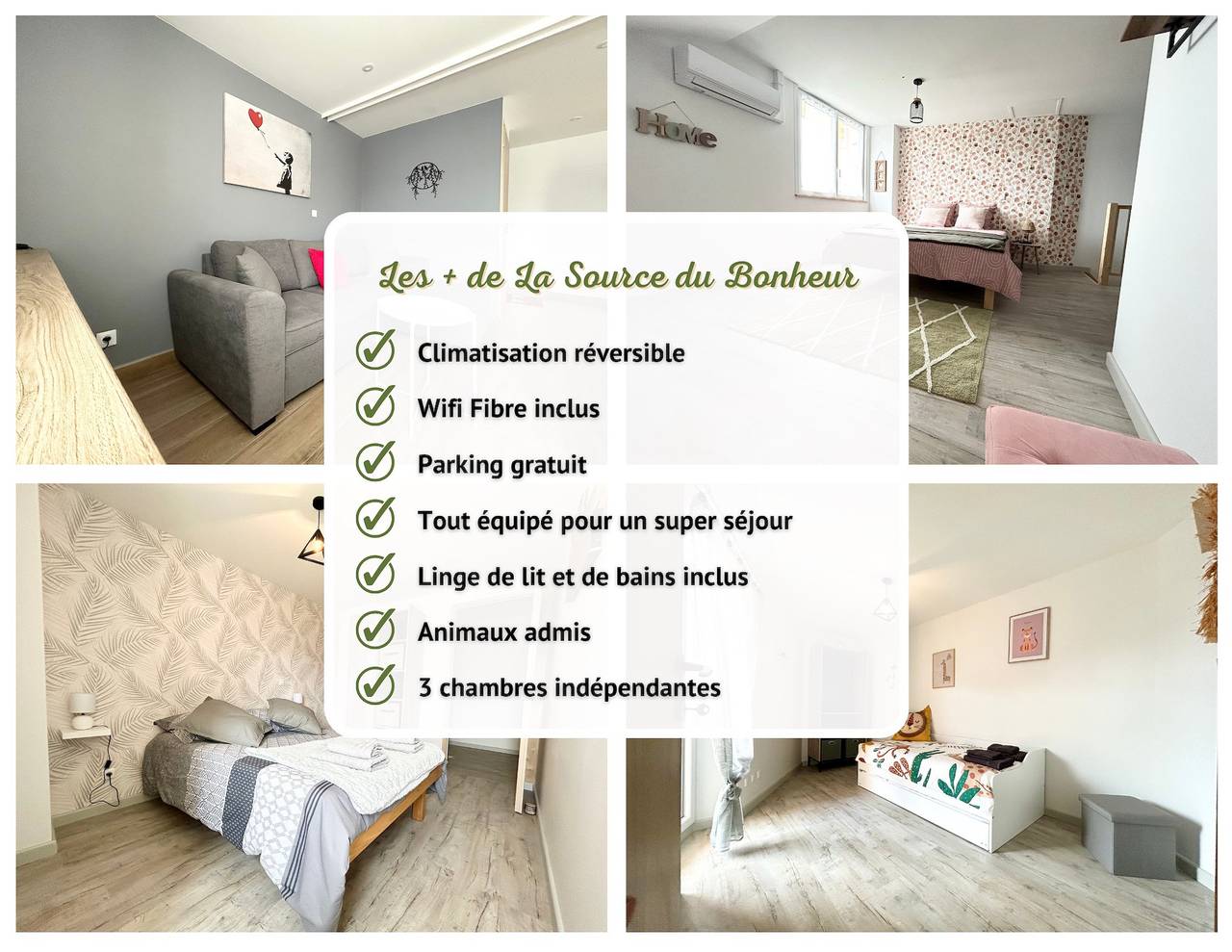 Holiday Home 'La Source Du Bonheur' with Mountain View, Wi-Fi and Air Conditioning in Saint-Pierre-d'Albigny, Chambéry region