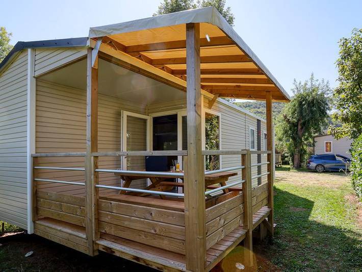Camping La Salvinie - Mobilheim 6 personen - Mobilheim Privilege 3ch Tv Lv 6 pers in Terrasson-Lavilledieu, Périgord Noir