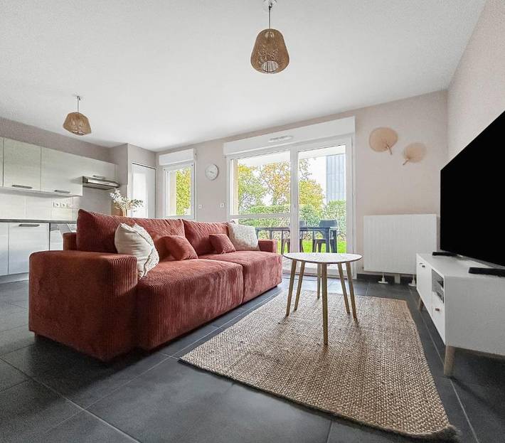 Appartement de vacances pour 4 personnes, avec vue et jardin