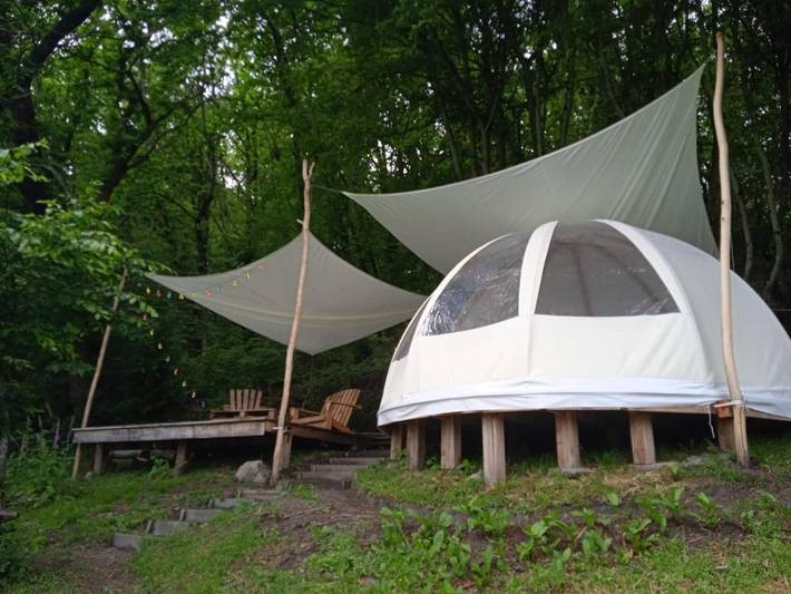 Tente pour 2 personnes, avec vue, animaux acceptés dans Saône-et-Loire - 3