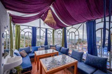 Chambre d’hôte pour 2 personnes, avec vue et terrasse à Chefchaouen