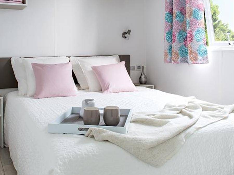 La Touesse Camping - Mobilheim 6 personen - Bahamas 34m² - 3 Schlafzimmer - Nicht überdachte Terrasse in Saint-Lunaire, Saint-Malo und Umgebung