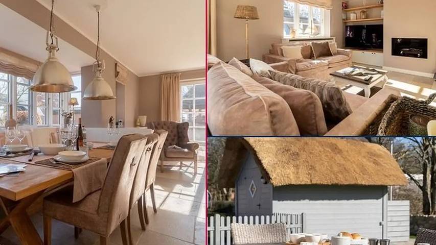 Ferienhaus für 6 Personen, mit Sauna und Terrasse sowie Garten in Borgsum