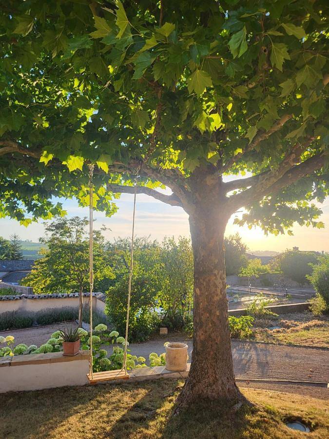 Chambre d’hôte pour 2 personnes, avec Terrasse et Jardin ainsi que Piscine et Vue dans La Chapelle-de-Guinchay