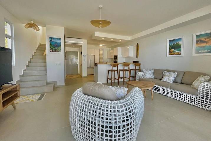 Appartement de vacances pour 4 personnes, avec jardin ainsi que piscine et vue