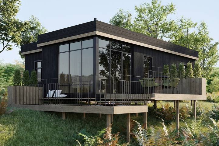 Chalet für 4 Personen, mit Balkon/Terrasse und Terrasse sowie Sauna in Belgien