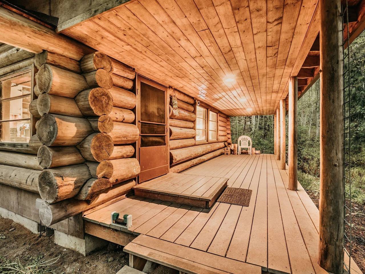 Historisches Blockhaus in North Cascades National Park