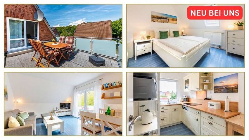 Ferienwohnung für 4 Personen, mit Balkon und Ausblick sowie Balkon/Terrasse, mit Haustier - 1