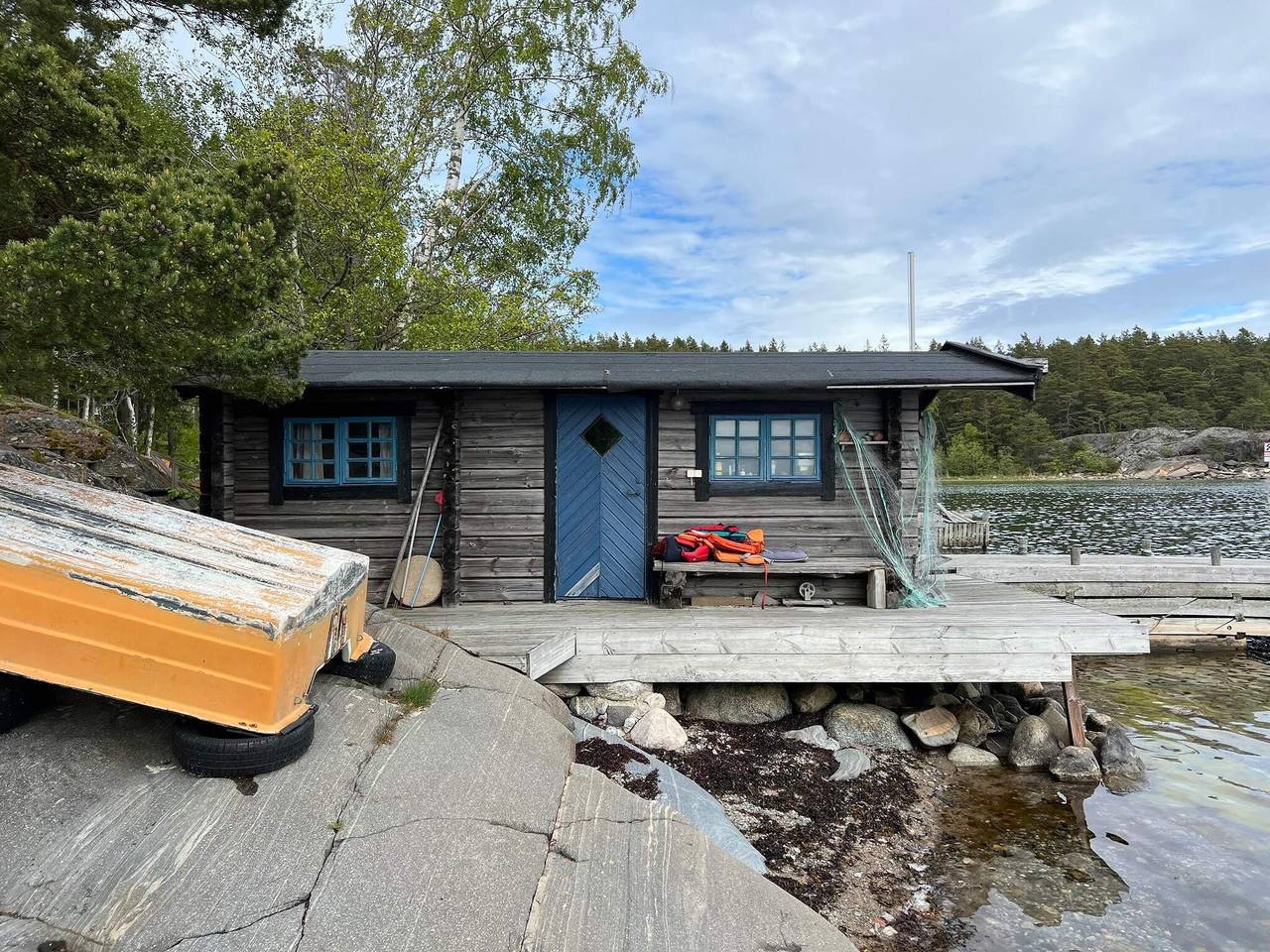 Hütte am Meer mit privater Sauna in Stockholmer Schärengarten