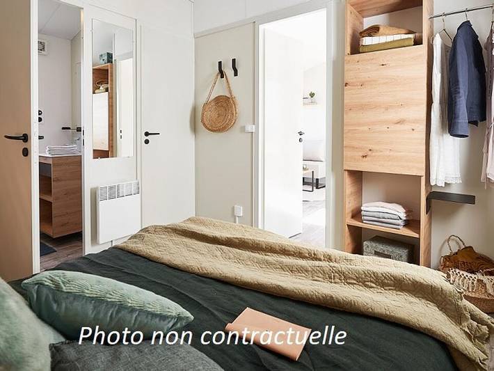 Camping L'Escapade - Mobilheim 11 personen - Tribu 71m² (5 Zimmer 3 Badezimmer) + Terrasse in Cahagnolles, Bayeux und Umgebung