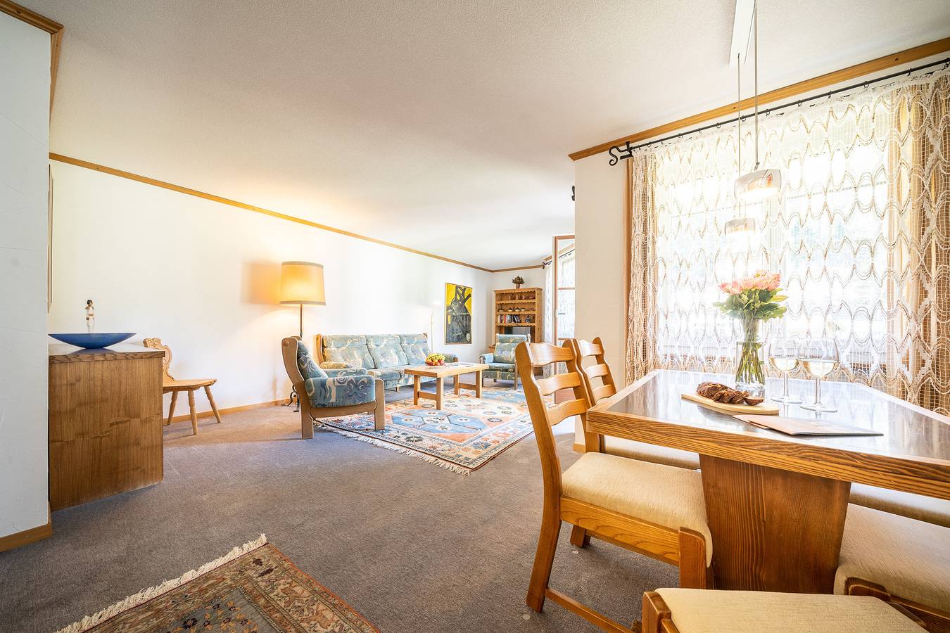 Ganze Wohnung, 7202 Zweckmäßig eingerichteten Wohnung mit gedecktem Balkon in Vulpera, Tarasp