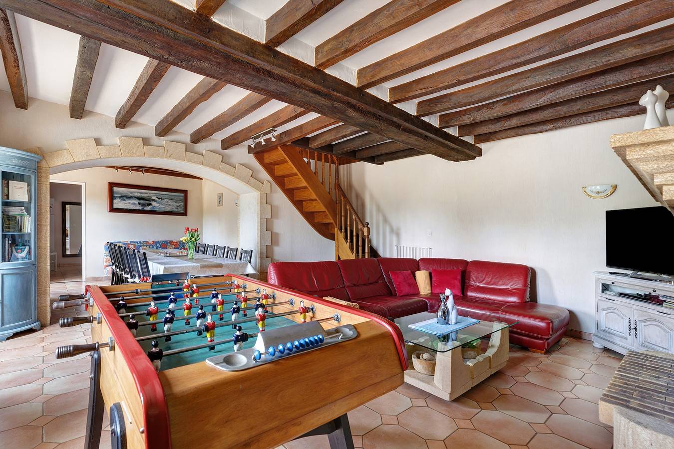 Maison de vacances 'O Gîte Bleu' avec piscine intérieure privée et chauffée in Huillé-Lézigné, Vallée de la Loire