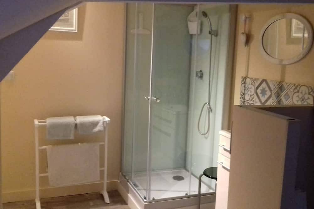 Chambre blanche avec salle d'eau et Wc privés in Baugé-en-Anjou, Vallée de la Loire