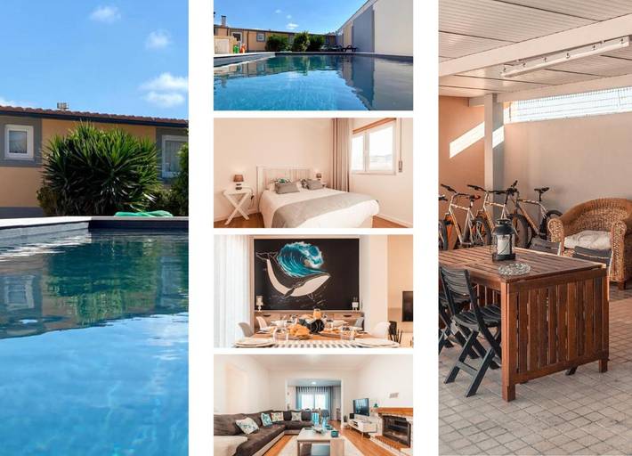 Casa de férias para 10 pessoas, com Terraço e Jardim e ainda Piscina em Silveira (Portugal)