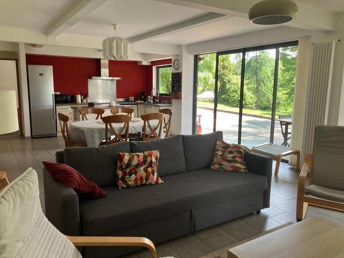Maison de vacances pour 9 personnes, avec Terrasse ainsi que Jardin et Vue