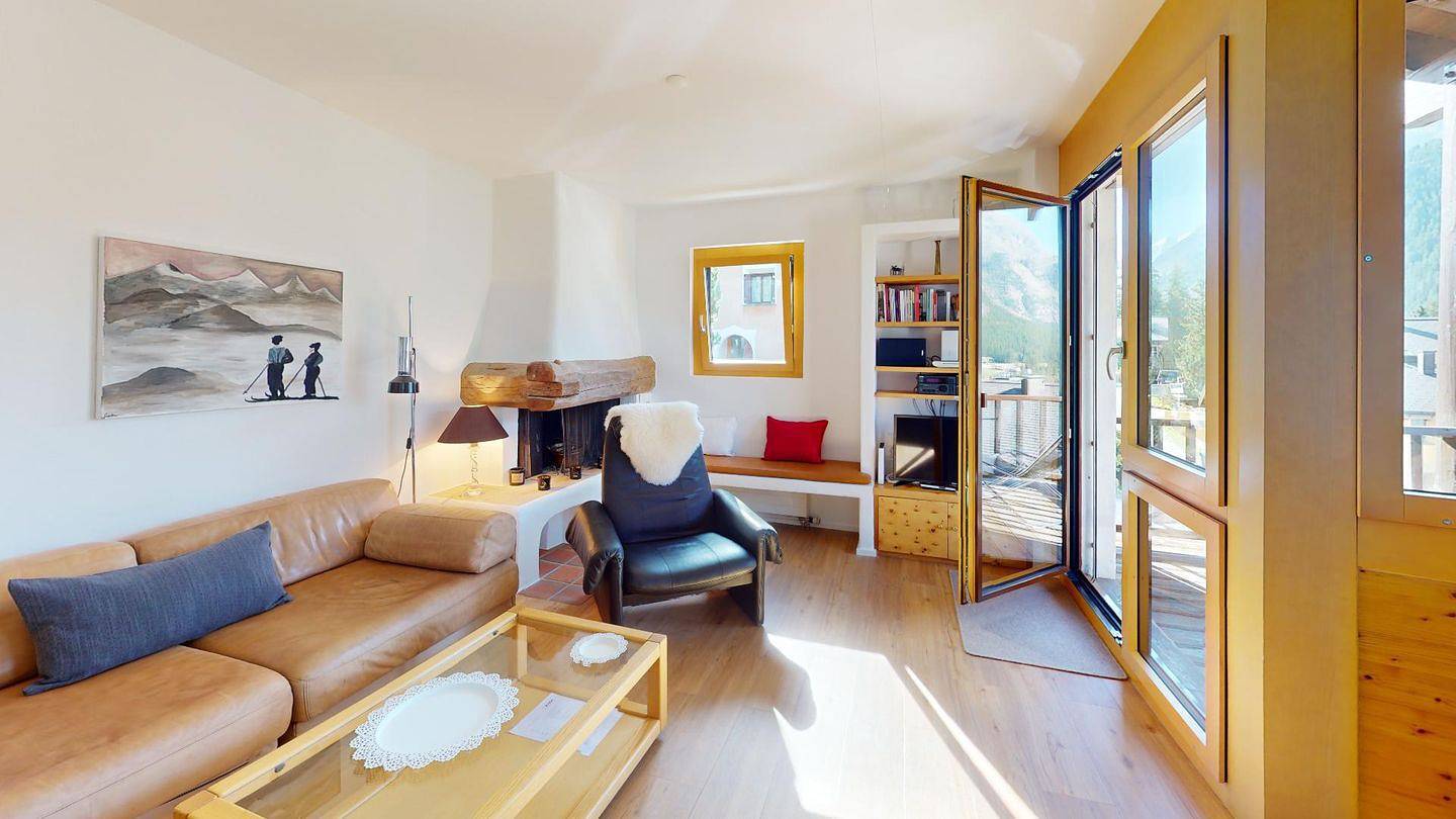 Ganze Wohnung, Ferienwohnung für 5 Personen mit Ausblick in Pontresina, Sankt Moritz