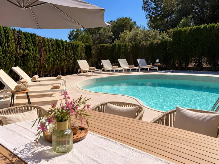 Maison de vacances 'Tres Palmeras' avec vue sur la mer, Wi-Fi et climatisation in Calas de Mallorca, Manacor