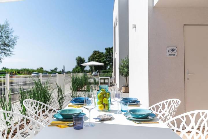 Ferienwohnung für 4 Personen, mit Balkon und Terrasse sowie Garten und Sauna in Mörbisch am See
