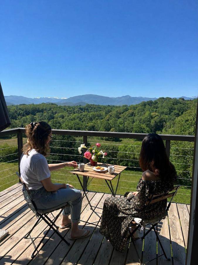 Chalet pour 2 personnes, avec Terrasse ainsi que Jardin et Vue