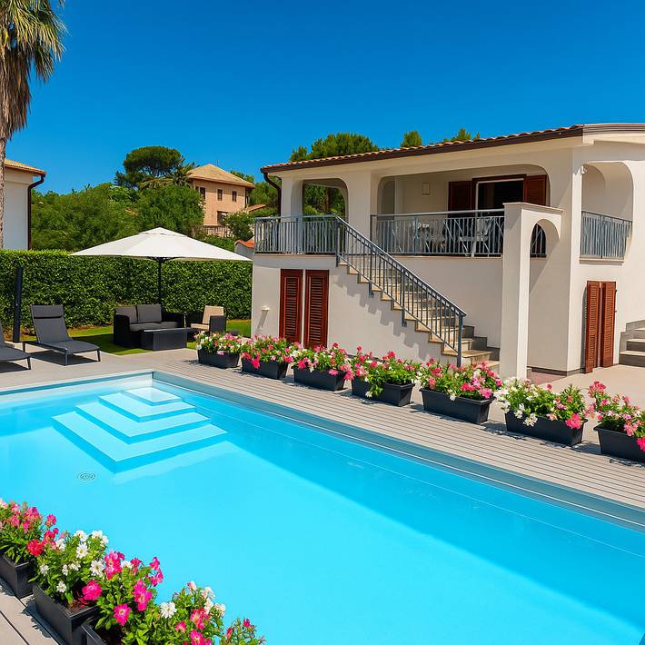 Villa per 6 persone, con balcone e giardino a Castellammare del Golfo